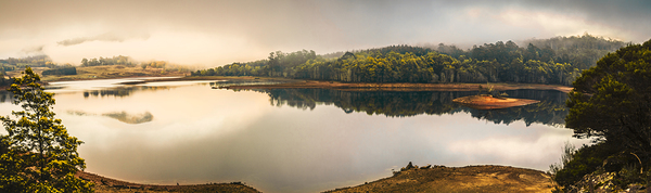 Pastel lake panorama Print