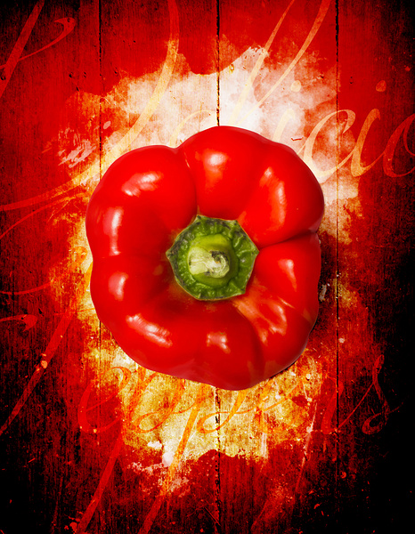 Kitchen red pepper art Print