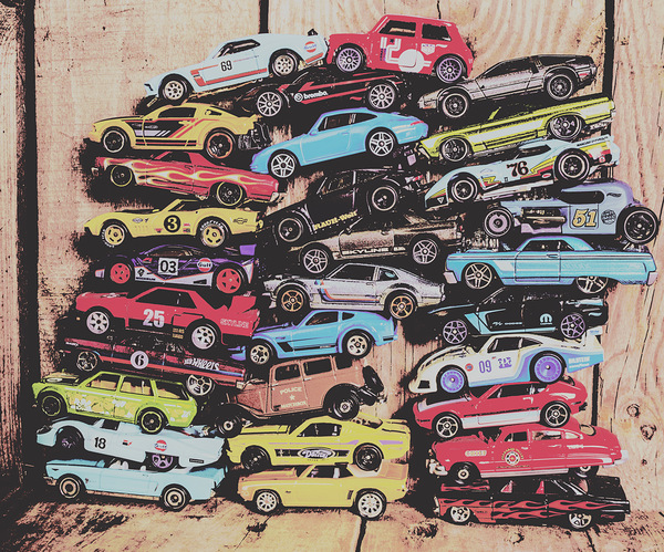 Stacks of cars Print