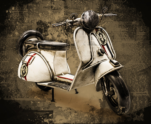 Newsprint scooter Print