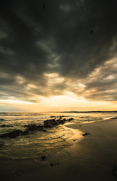 Exotic seaside sunrise Print