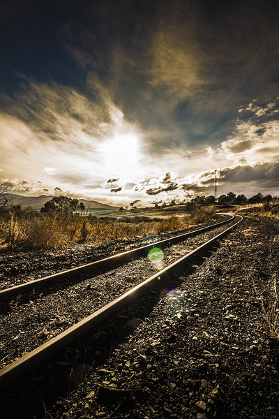 Old railroad track Print