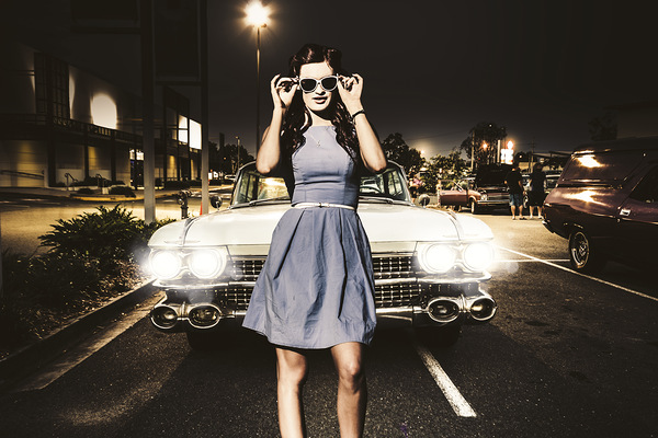 60s American car culture Print