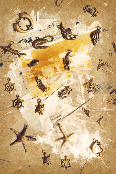 Splashback to the old ocean Print