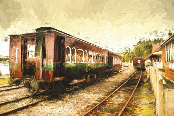 Tasmania West Coast Wilderness Train Art Print