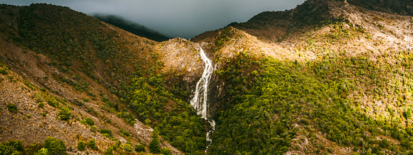 Horsetail falls in Queenstown Tasmania Print