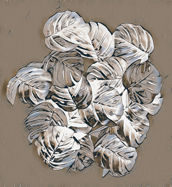 Monstera machinations  Print