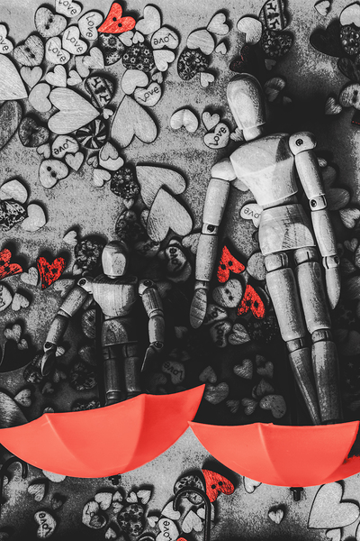 Amidst a sea of hearts Print