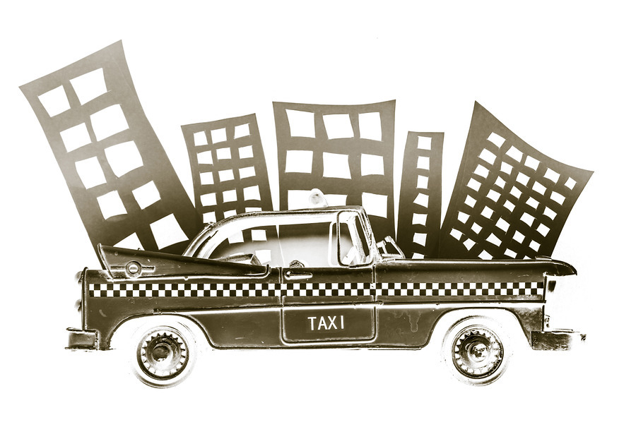 Taxicab town  Print