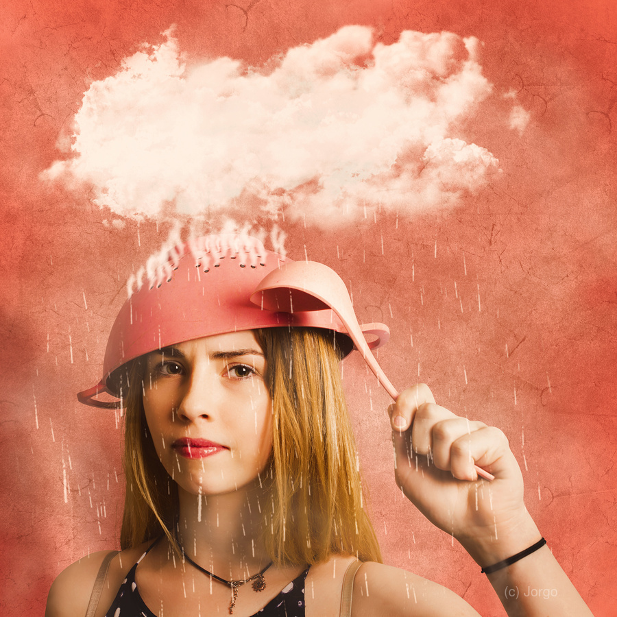 Thinking pinup baker  Print