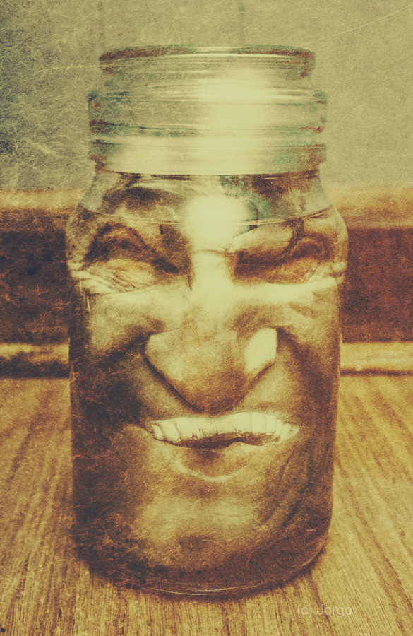 Vintage halloween horror jar  Print