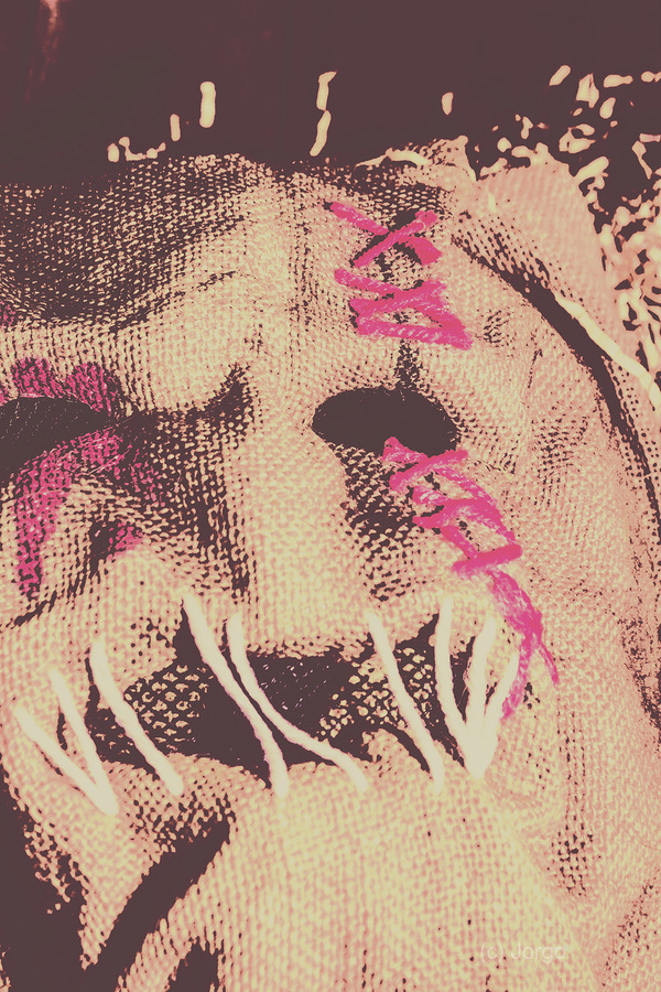 Vintage scarecrow mask  Print