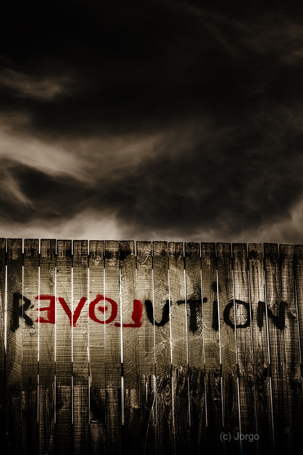 Revolution. The writings is on the wall  Print