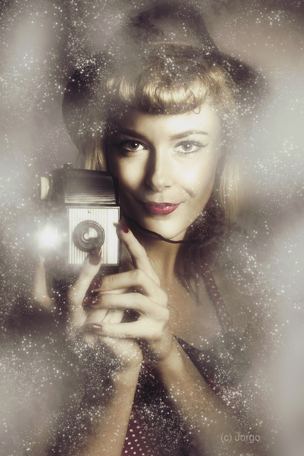 Retro Hollywood fashion photographer  Print