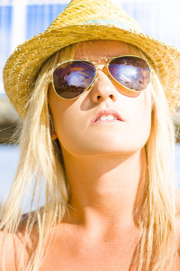 Hot Beach Babe In Summer Fashion  Print