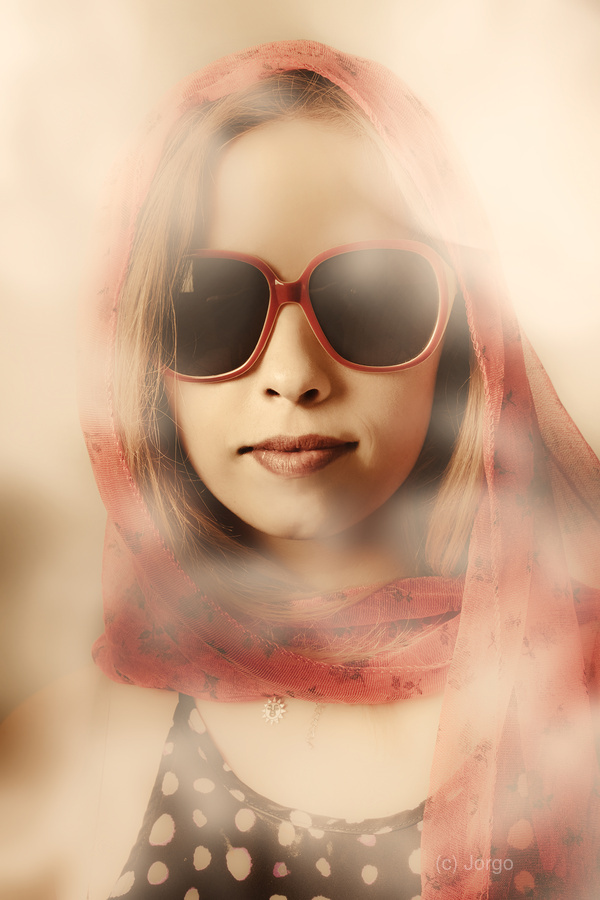 Old-fashioned mysterious beauty  Print