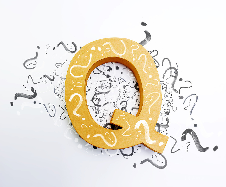 Questions in need of answers on white background  Print