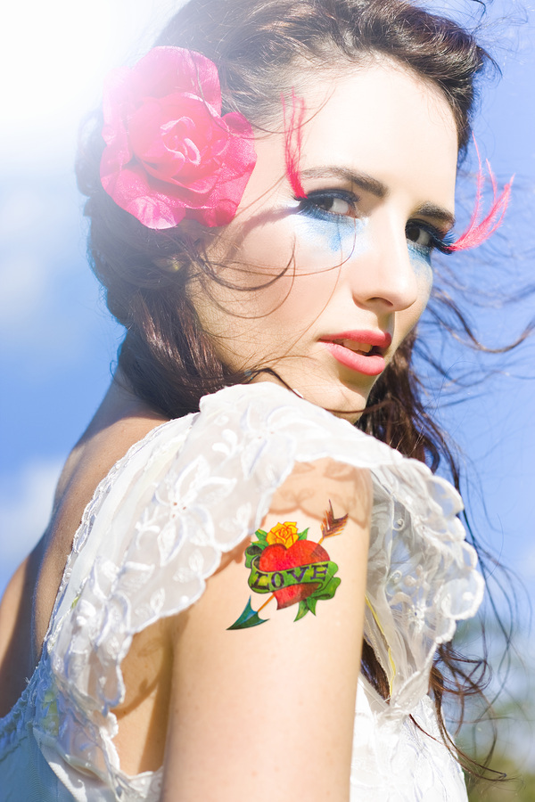 Love Heart And Arrow Tattoo  Print