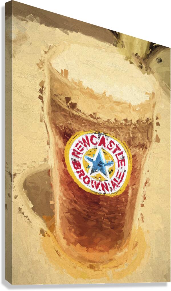 Newcastle Brown Ale digital artwork Canvas Print