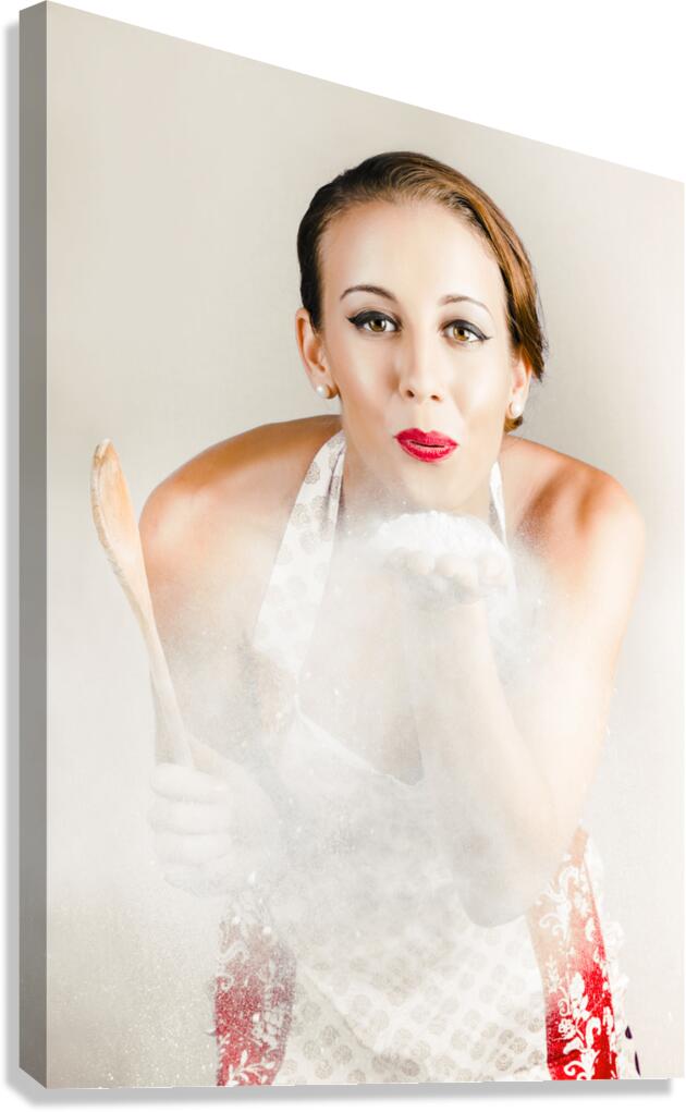 Cook Preparing Basic Meal With RAW Ingredients Canvas Print