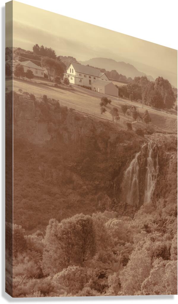 Old rural town of Waratah in Tasmania Australia Canvas Print