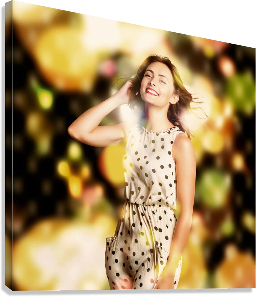 Nightclub dance floor pinup Canvas Print