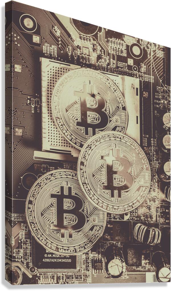Blocks of Bitcoin Canvas Print