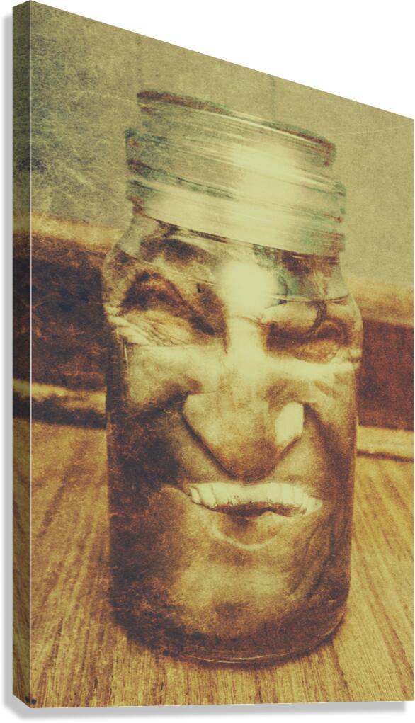 Vintage halloween horror jar Canvas Print