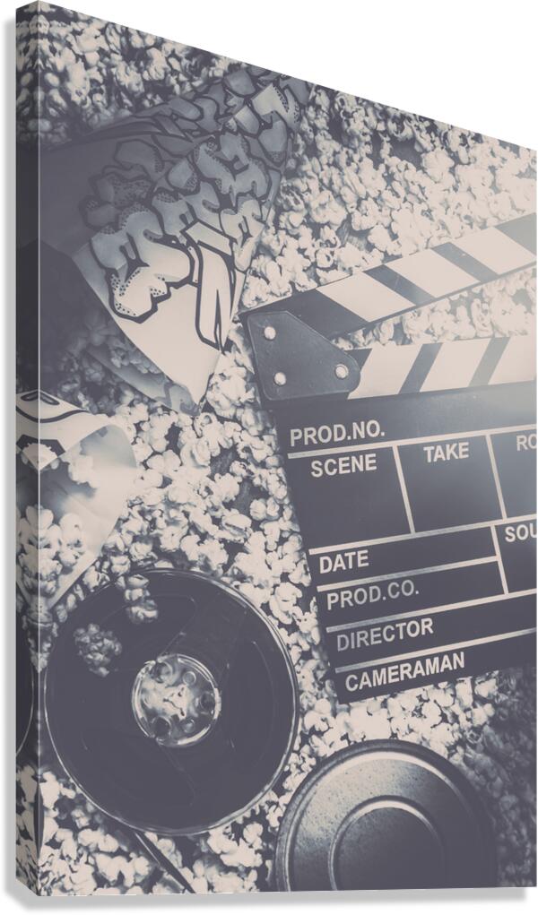 Vintage film production Canvas Print