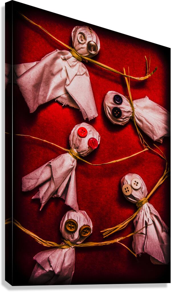 Scary halloween lollipop ghosts Canvas Print
