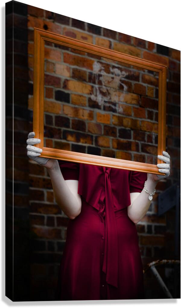 Ghost With Picture Frame Canvas Print