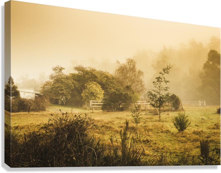 Quaint countryside scene of Glen Huon Canvas Print