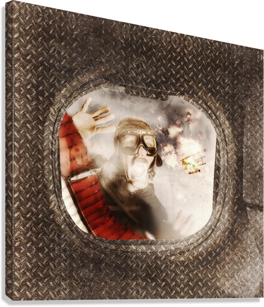 Pressing issues of a window POW Canvas Print