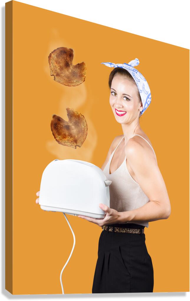 Breakfast at the retro roadhouse Canvas Print