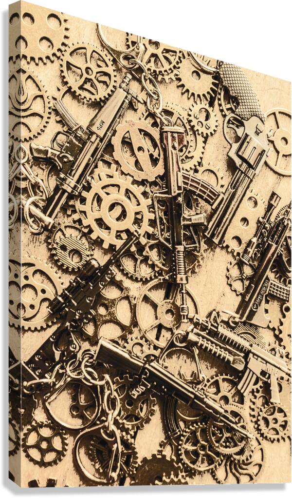 Pistol parts and rifle pinions Canvas Print