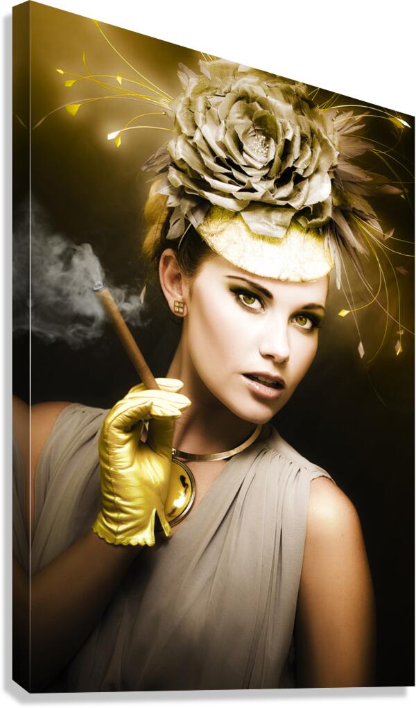 Classic Portrait Of Vintage Cinema Canvas Print