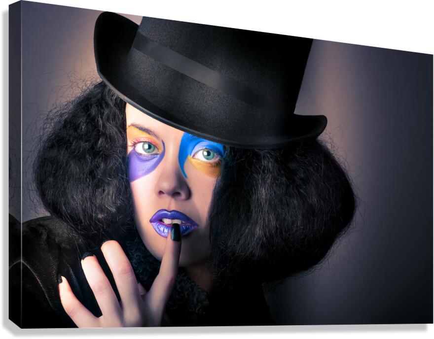 Beautiful high fashion woman in creative makeup Canvas Print