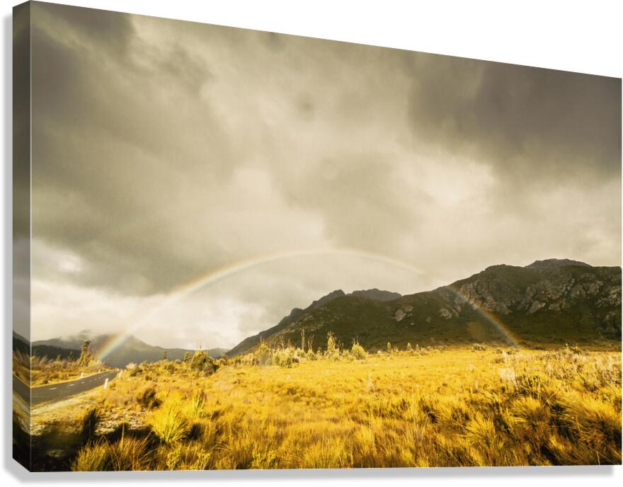 Raindrops in rainbows Canvas Print