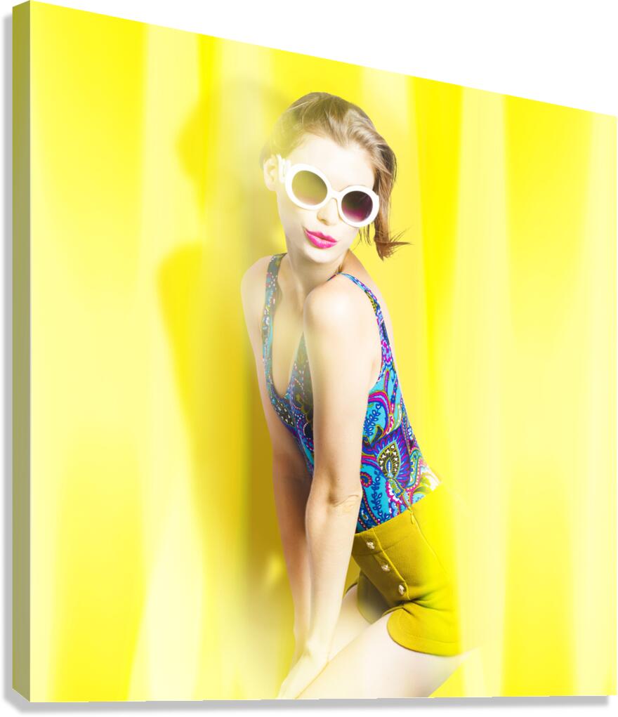 Beauty and fashion pinup girl Canvas Print