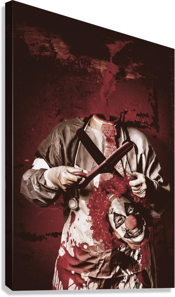 Disturbed evil boogieman without head Canvas Print