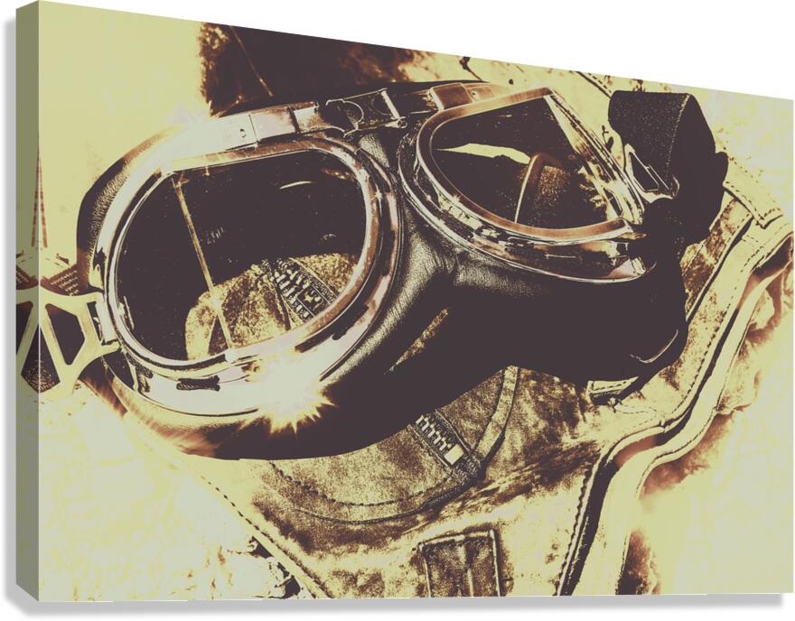 Retro pilots still life Canvas Print