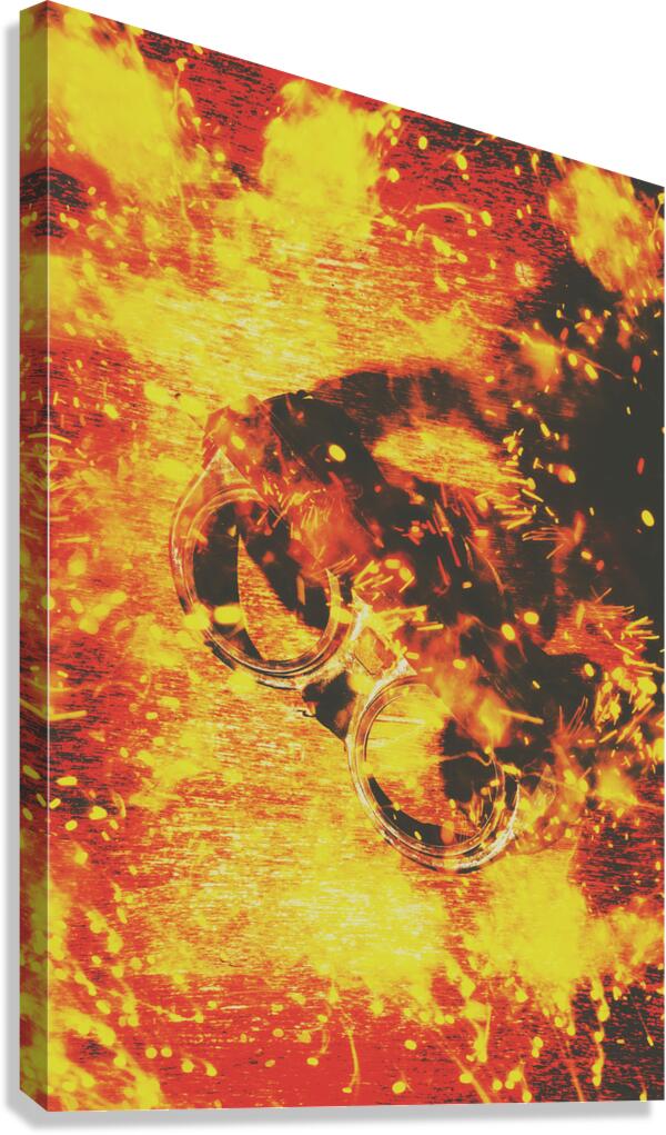 Creative industrial flames Canvas Print