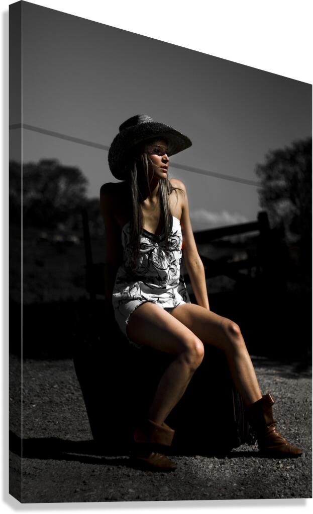 Female Outback Traveler Canvas Print