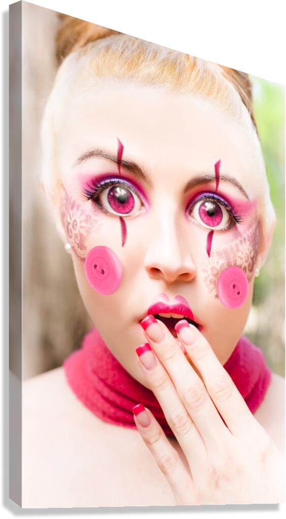 Surprised doll face Canvas Print