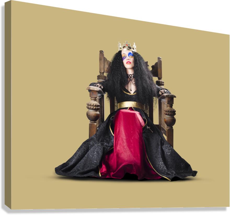 Fantasy queen on throne Canvas Print