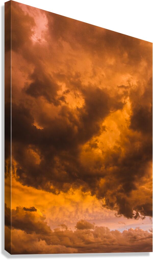 A stormy sunset Canvas Print