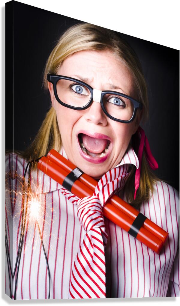 Disaster is a time bomb of explosive stress Canvas Print