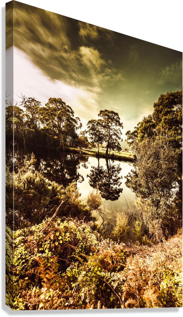 Huonville river reflections Canvas Print