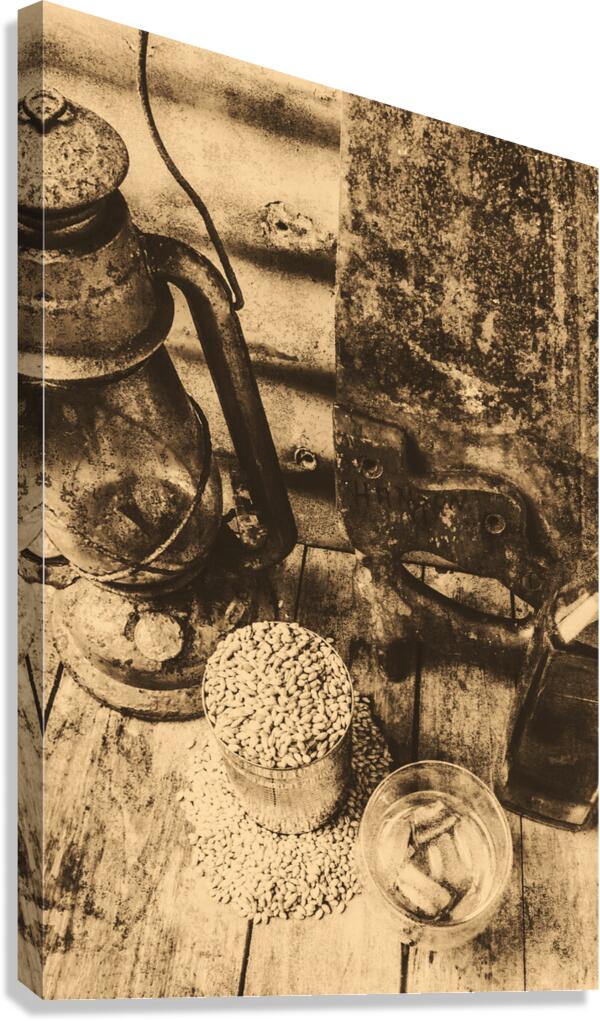 Whiskey at the rusty saw mill Canvas Print