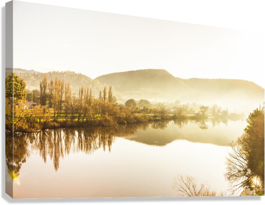 Rivers and mist Canvas Print